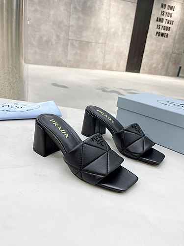 Prada 2022 new thick heel slippers 35-43-d9f9af4e